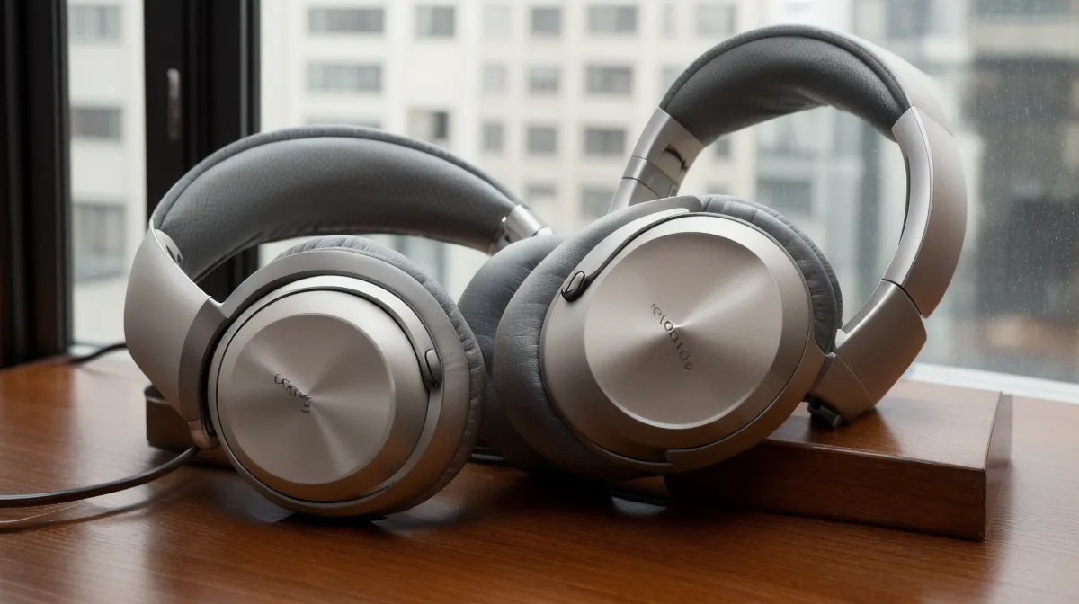 neowake Erfahrungen bei schlechter Stimmung: Kopfhörer und Laptop für den Binaurale-Beats-Test im Berliner Homeoffice