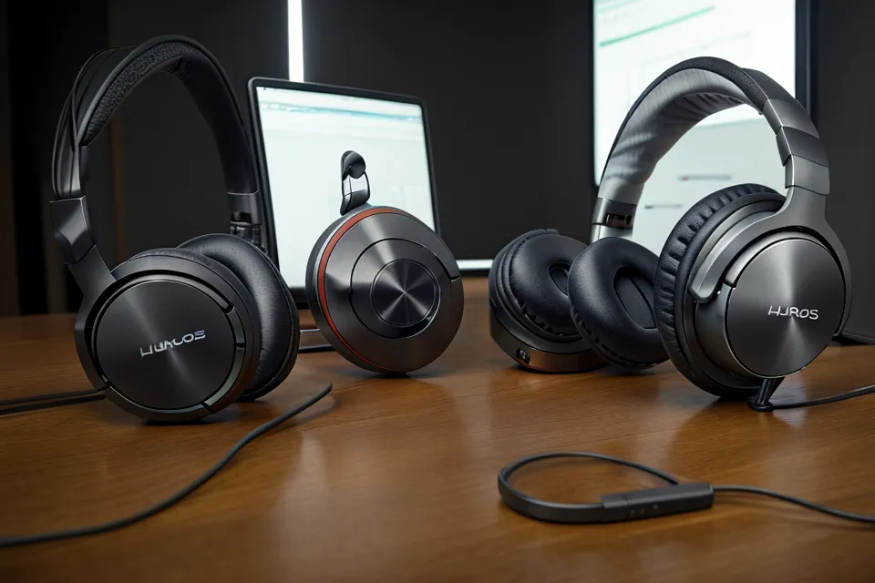 Verschiedene Kopfhörer-Modelle für den Test von binauralen Beats und Subliminals.